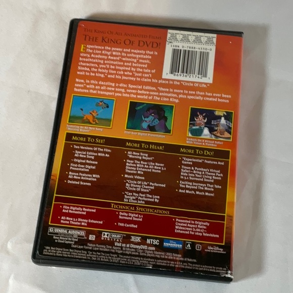 Walt Disney The Lion King 2 Disc Platinum Edition DVD Set - Picture 8 of 10